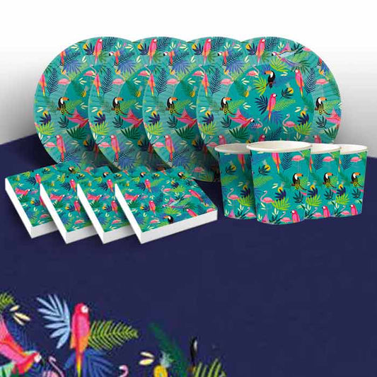 Tropical Toucan Summer Party Pack: Tableware Party Kit | Party Save Smile