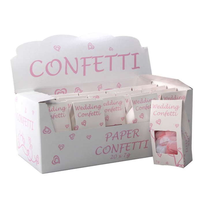 Pink and White Throwing Wedding Confetti 7 Grams