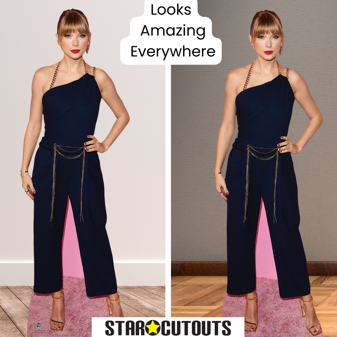 Life Size Cutout of Taylor Swift Navy Jumpsuit Height 183cm with Mini