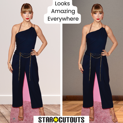 Life Size Cutout of Taylor Swift Navy Jumpsuit Height 183cm with Mini