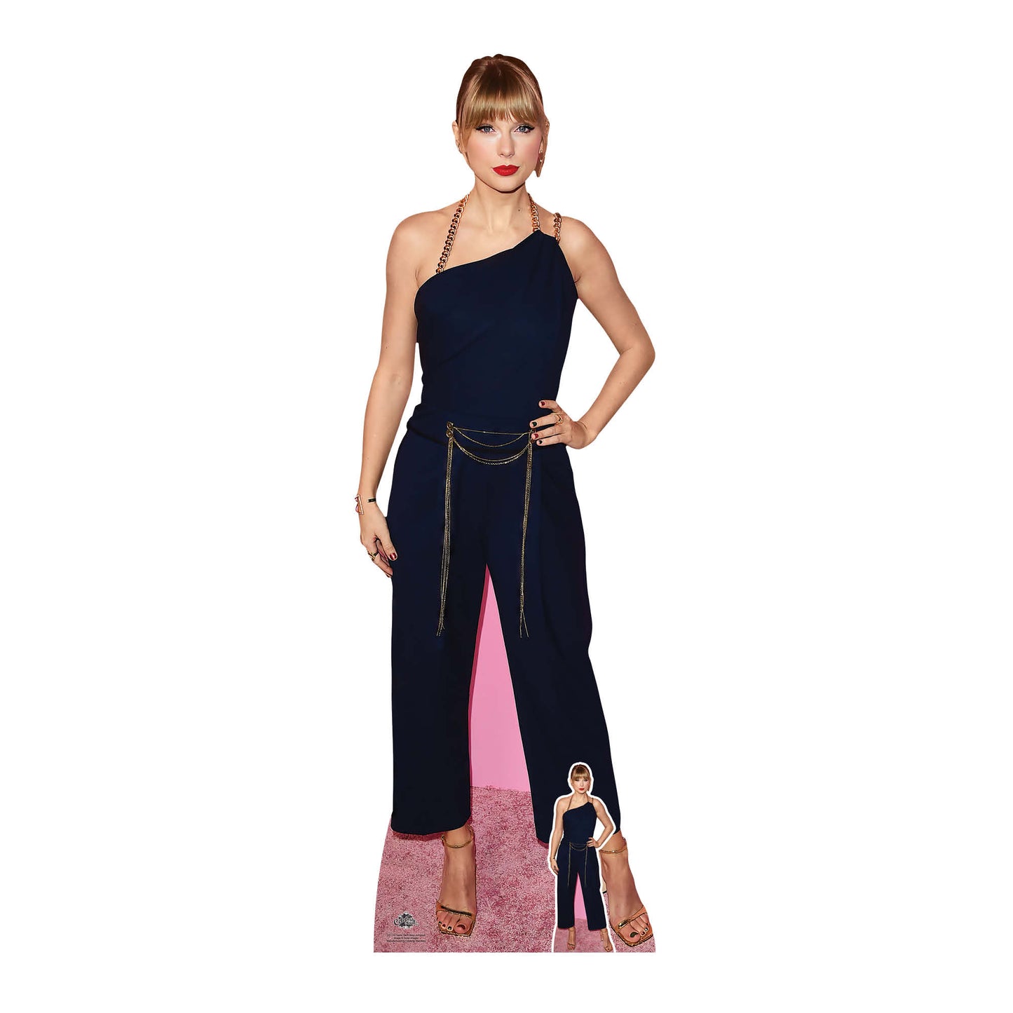 Life Size Cutout of Taylor Swift Navy Jumpsuit Height 183cm with Mini