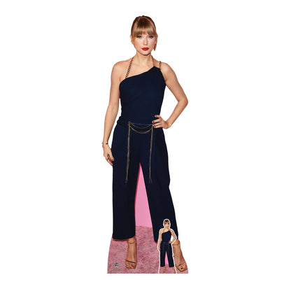 Life Size Cutout of Taylor Swift Navy Jumpsuit Height 183cm with Mini