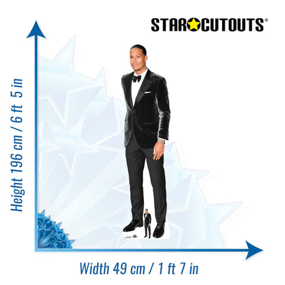 Virgil van Dijk Cardboard Cutout Height 196cm Lifesize Cut Out With Mini