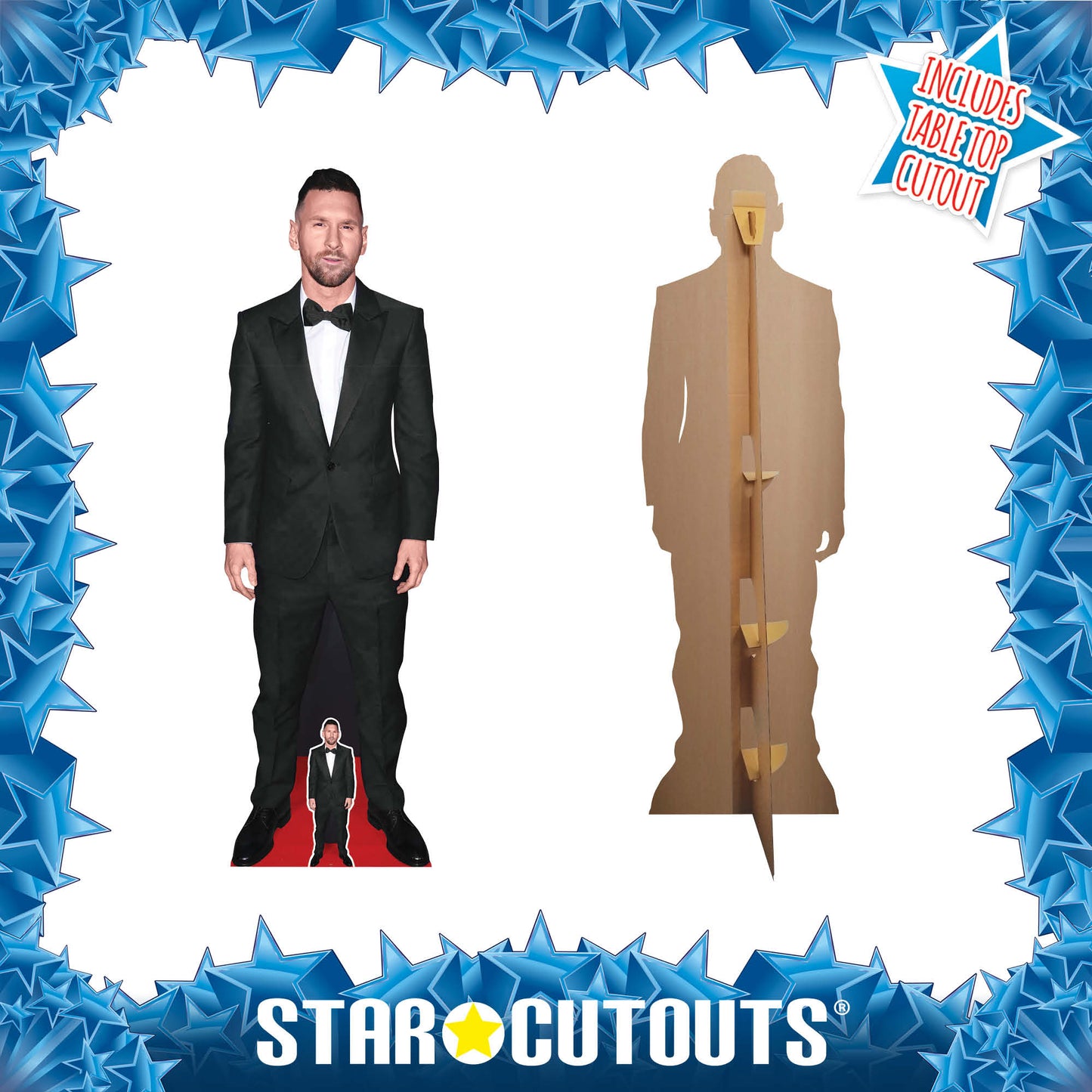 Lionel Messi Cardboard Cut Black Suit Height 170cm Lifesize With Mini