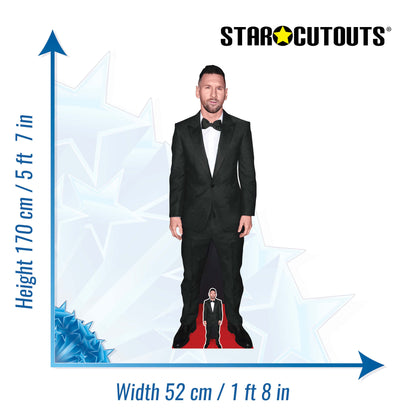 Lionel Messi Cardboard Cut Black Suit Height 170cm Lifesize With Mini