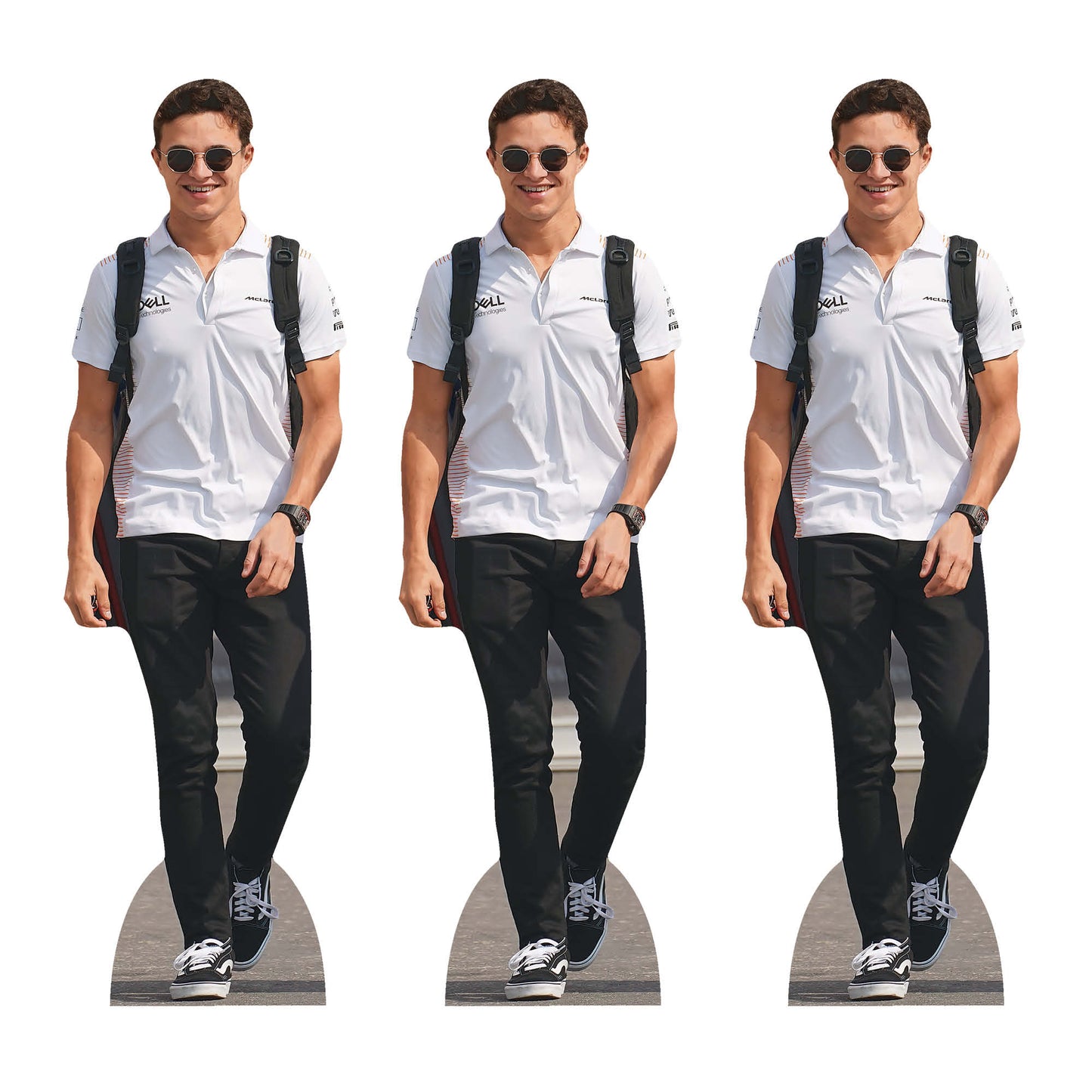 Cardboard Cutout of Lando Norris Three Pack Shelf Top Cutout Height 31cm