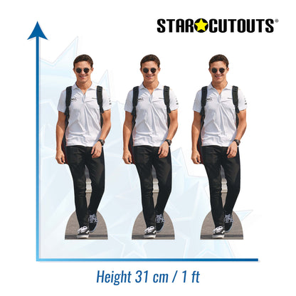 Cardboard Cutout of Lando Norris Three Pack Shelf Top Cutout Height 31cm