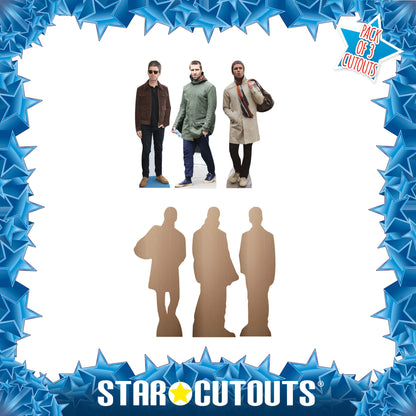 Liam and Noel Gallagher Shelftop Cardboard Cutout 3 Pack Height 30cm