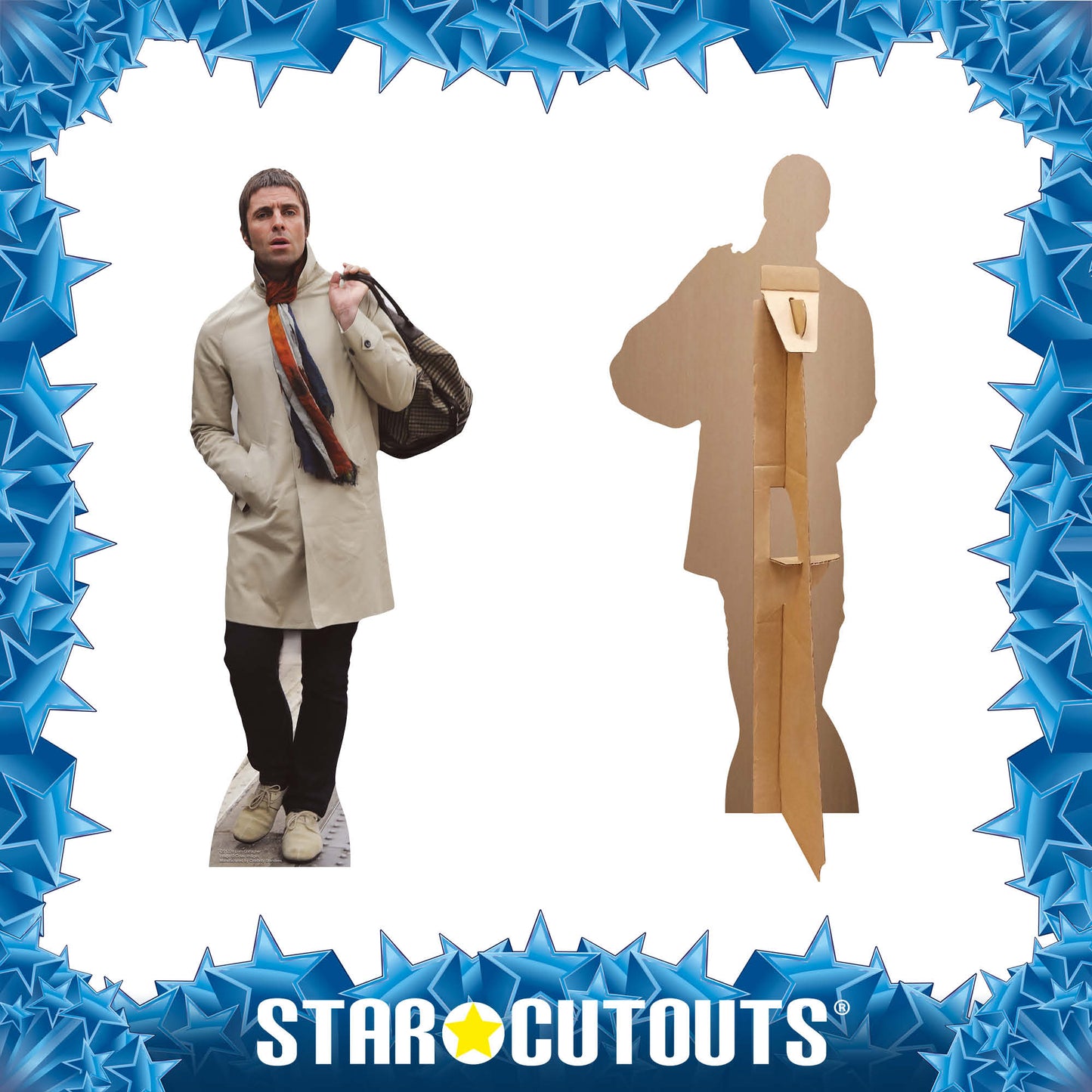 Liam Gallagher Cream Jacket Mini Cardboard Ctuout Height 90cm