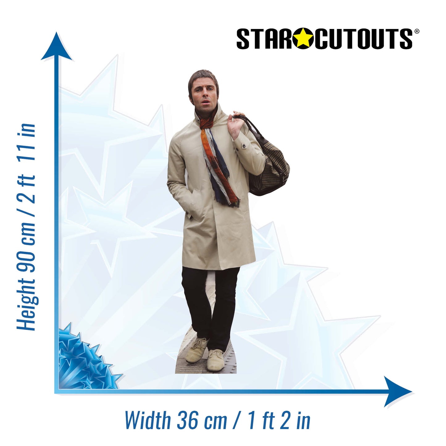 Liam Gallagher Cream Jacket Mini Cardboard Ctuout Height 90cm