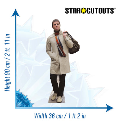 Liam Gallagher Cream Jacket Mini Cardboard Ctuout Height 90cm