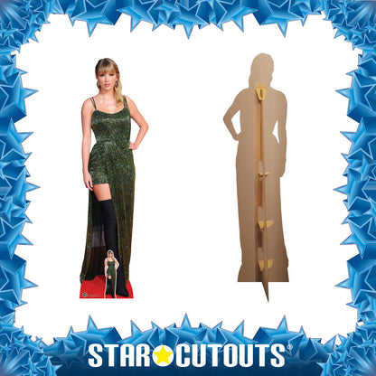Life Sized Taylor Swift Cut Out Green Dress Height 184cm Cardboard