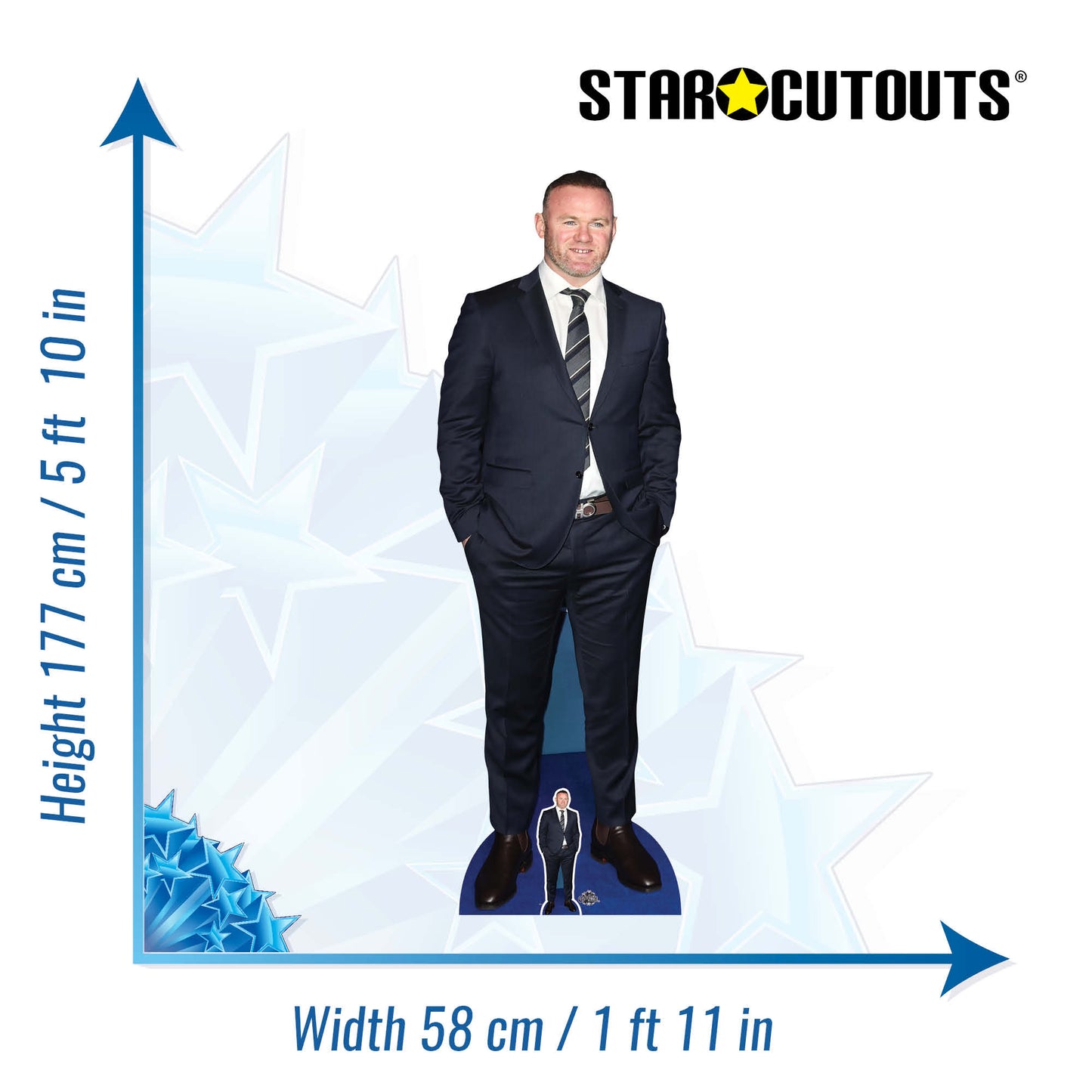 Wayne Rooney Cardboard Cutout Height 177cm Lifesize Cut Out With Mini