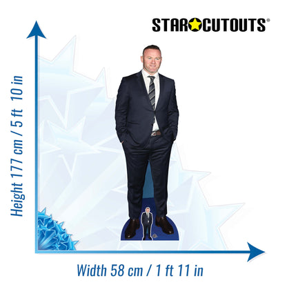 Wayne Rooney Cardboard Cutout Height 177cm Lifesize Cut Out With Mini