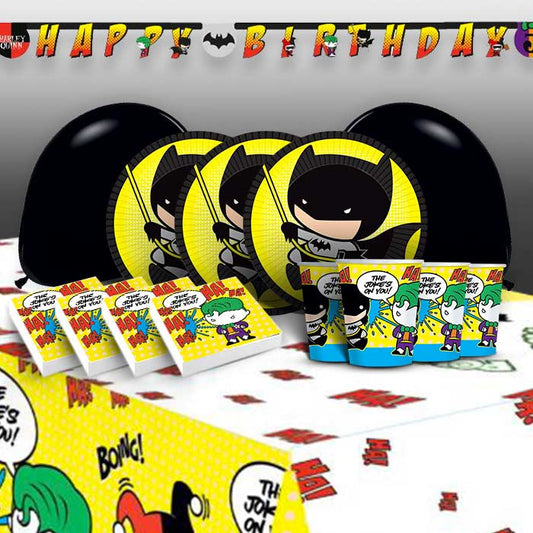 Batman vs Joker Party Kit with Balloons and Decorations | Party Save Smile