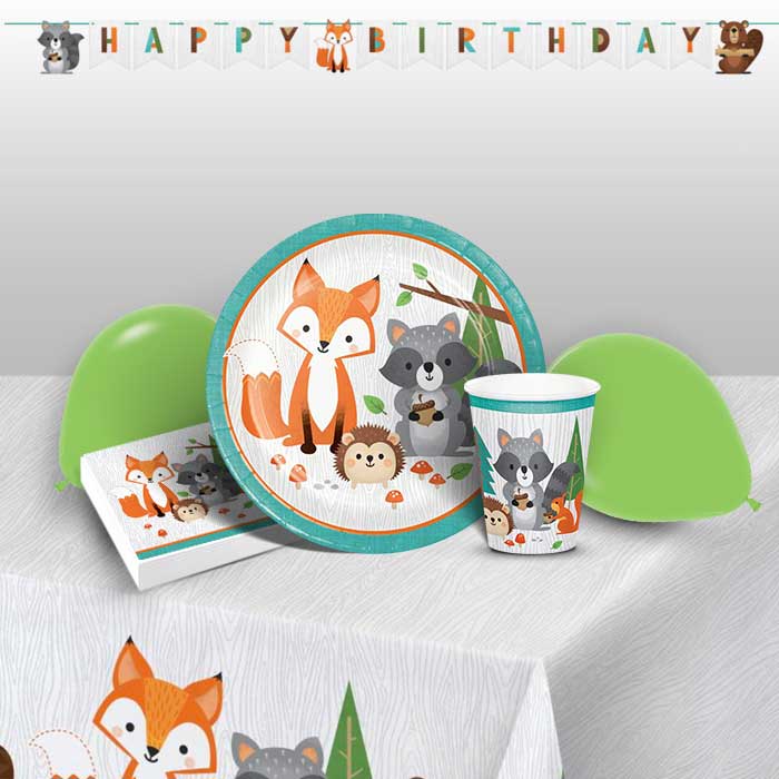 Woodland Animals Birthday Party Pack & Decoration Kit | Party Save Smile