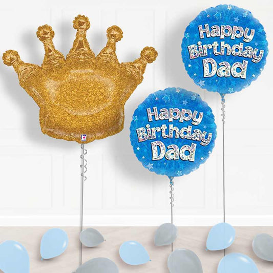Happy Birthday Dad Balloon Delivery in a Box - Dad Balloon Package | Party Save Smile