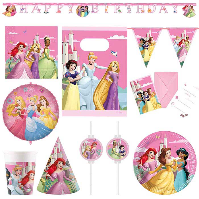 Disney Princesses Party Supplies, Decorations, Banners, Balloons and Party Bags