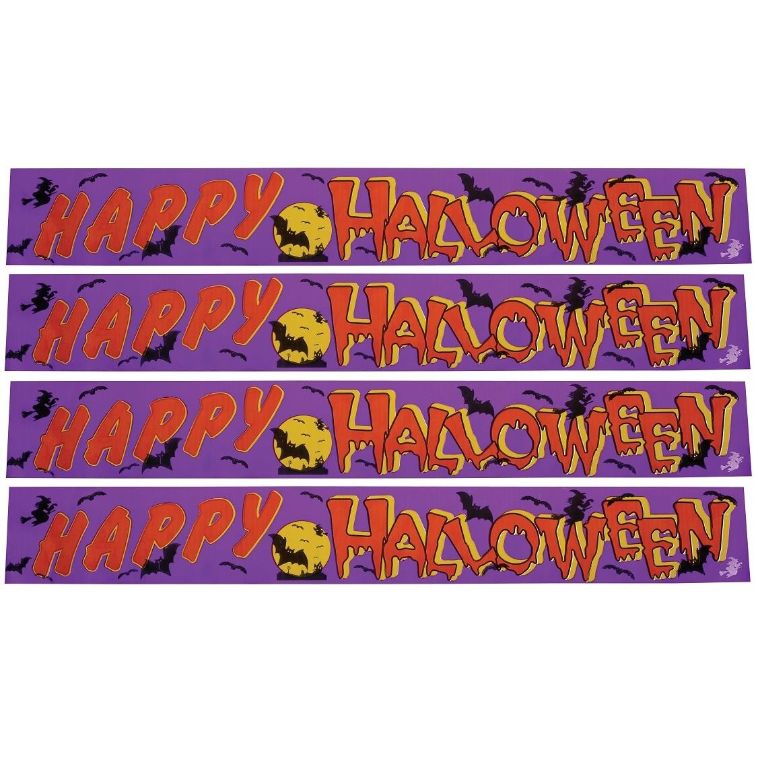 Happy Halloween Foil Banner 1.8 Metres | Party Save Smile