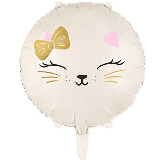White Cat Foil Balloon 18 Inch | Party Save Smile