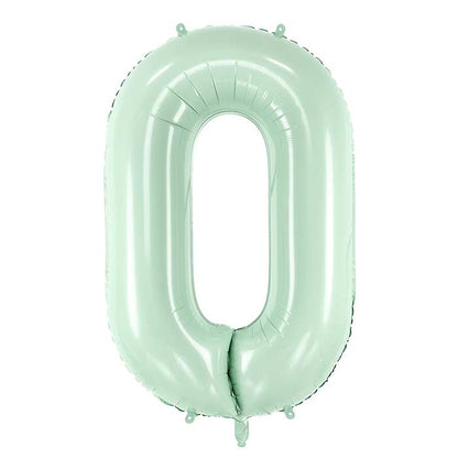 Mint Green Number Balloons 0-9 - 28 inches