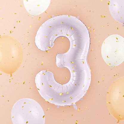 Light Purple 3 Number Balloon 28 Inches