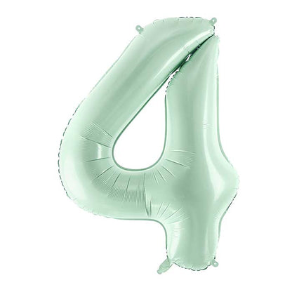Mint Green Number Balloons 0-9 - 28 inches