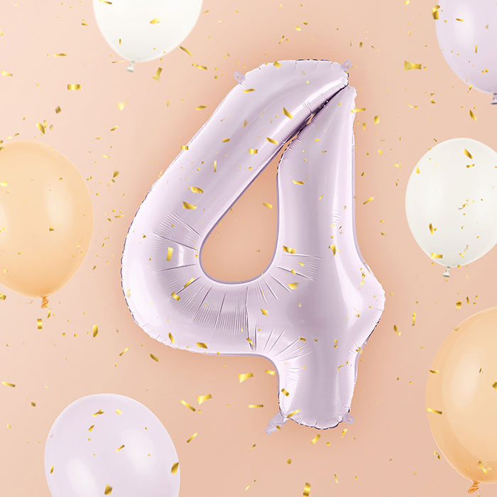 Light Purple 4 Number Balloon 28 Inches