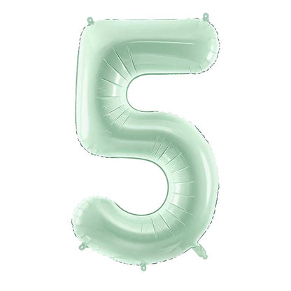 Mint Green Number Balloons 0-9 - 28 inches