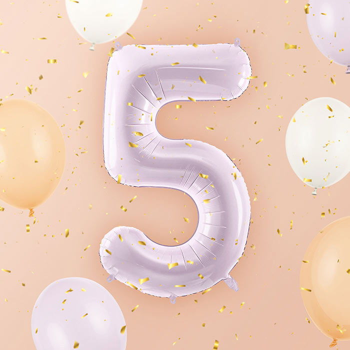 Light Purple 5 Number Balloon 28 Inches