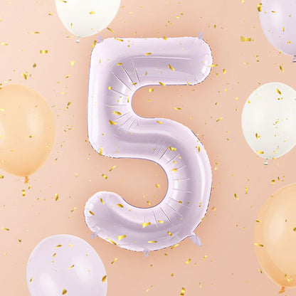 Light Purple 5 Number Balloon 28 Inches