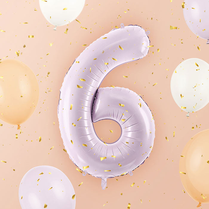 Light Purple 6 Number Balloon 28 Inches