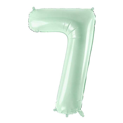 Mint Green Number Balloons 0-9 - 28 inches