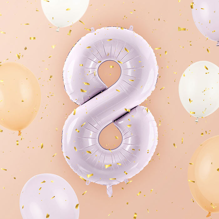 Light Purple 8 Number Balloon 28 Inches