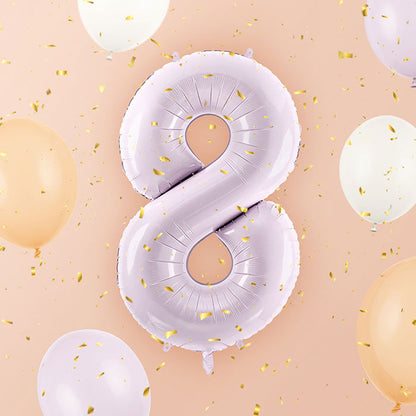 Light Purple 8 Number Balloon 28 Inches