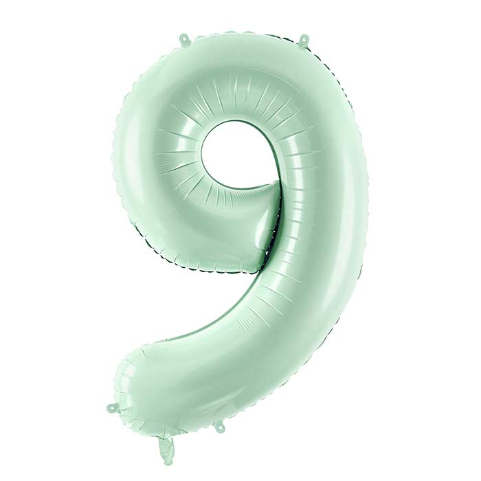 Mint Green Number Balloons 0-9 - 28 inches