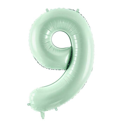 Mint Green Number Balloons 0-9 - 28 inches