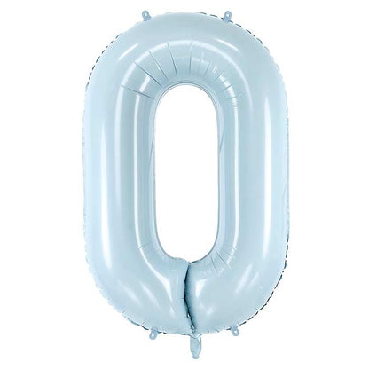 Pastel Blue Number 0-9 - 28 inches