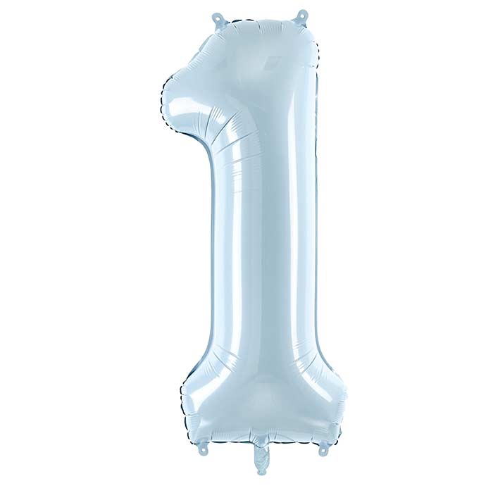 Light Blue 1 Number Balloon 28 Inches | Party Save Smile