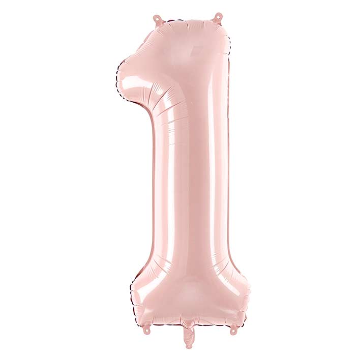 Light Pink Number Balloons 0-9 - 28 inches
