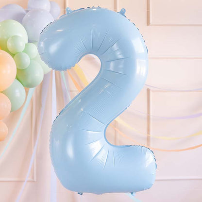 Light Blue 2 Number Balloon 28 Inches