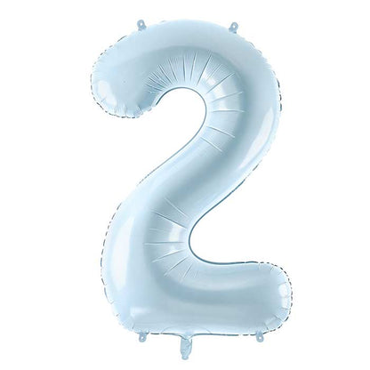 Pastel Blue Number 0-9 - 28 inches