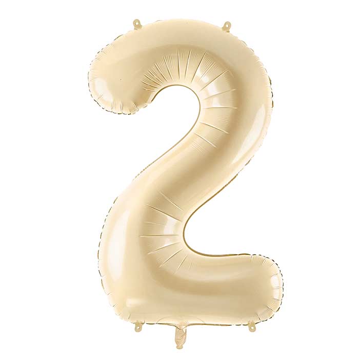 Beige Number 2 Balloon 28 Inches | Party Save Smile