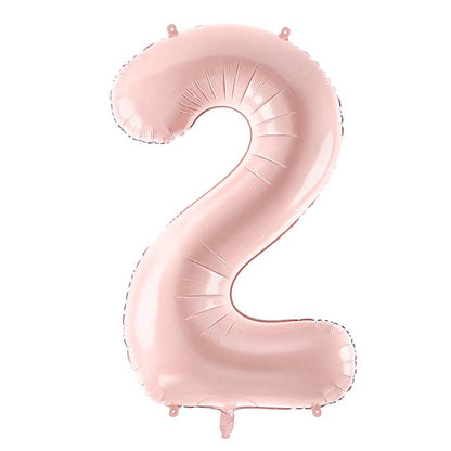 Light Pink Number Balloons 0-9 - 28 inches