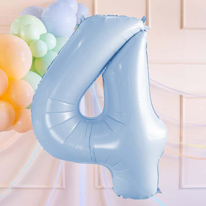 Light Blue 4 Number Balloon 28 Inches