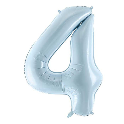 Pastel Blue Number 0-9 - 28 inches
