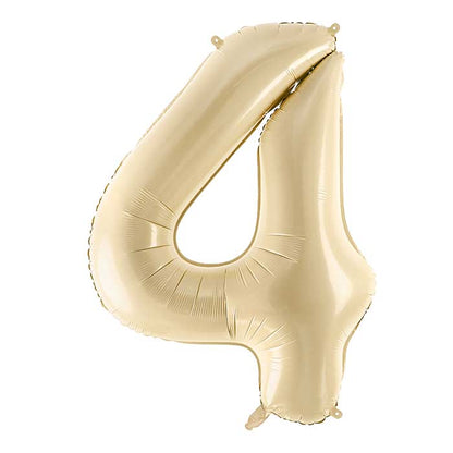 Beige Number 4 Balloon 28 Inches | Party Save Smile