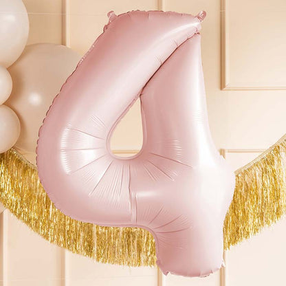 Baby Pink 4 Number Balloon 28 Inches