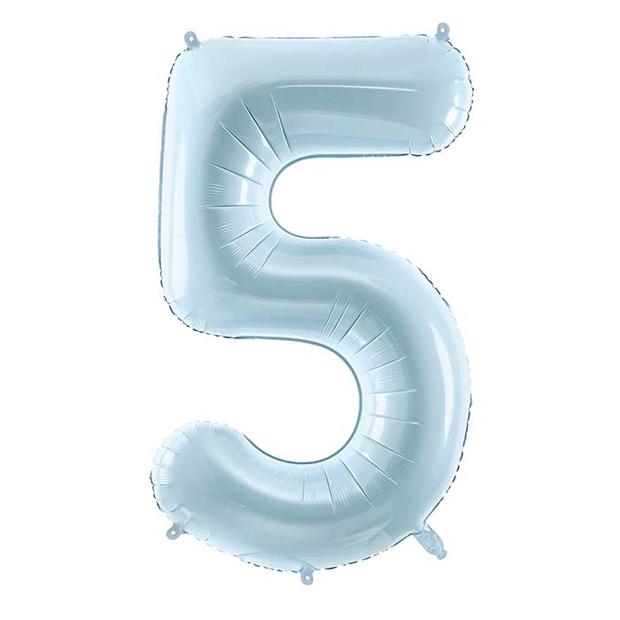 Light Blue 5 Number Balloon 28 Inches | Party Save Smile