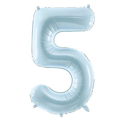 Pastel Blue Number 0-9 - 28 inches